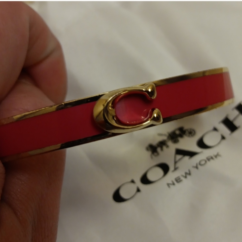 2-for-1 Coach pink & white bracelet - Picture 2 of 10